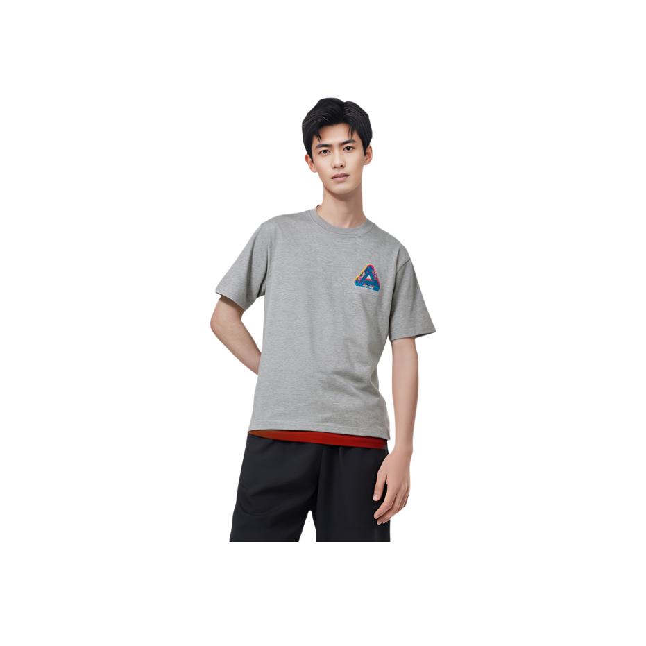 Palace Футболка Tri-Ferg Color Blur с графическим наложением теней, топы унисекс, серая P19TS337