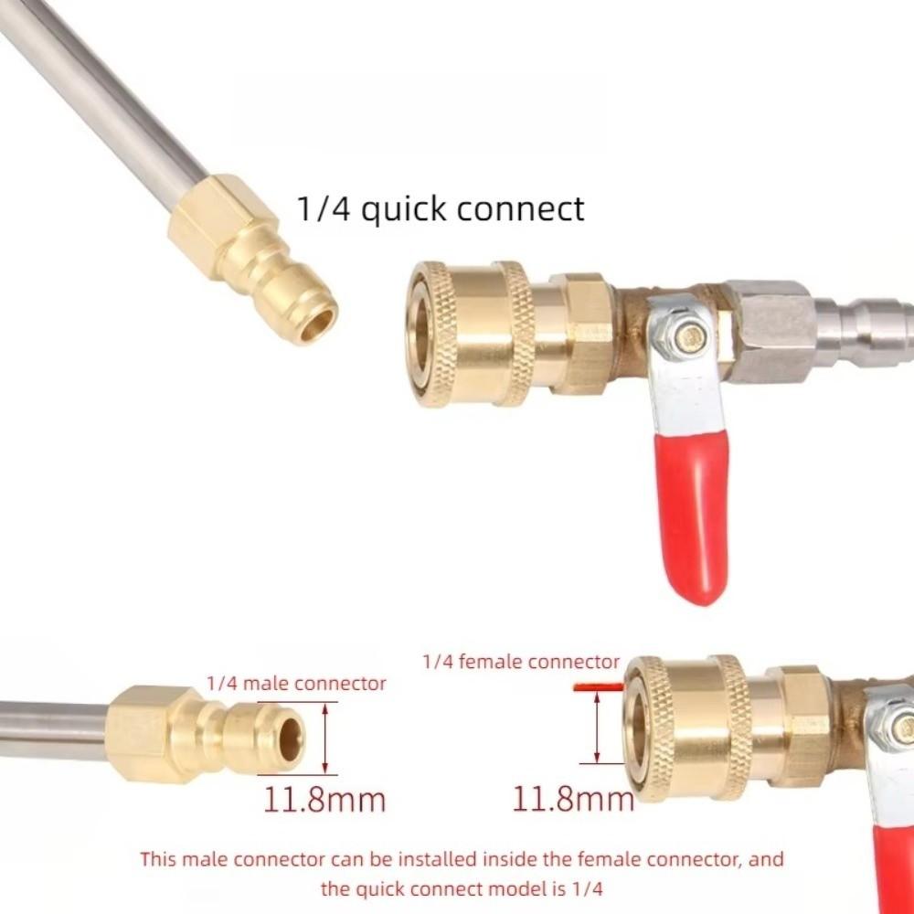 1/4 Inch Car Quick Nozzle High Pressure Washer Gutter Cleaner Washer Valve Wand Car Washing