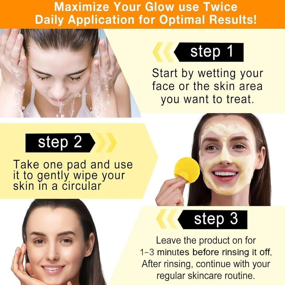 with Pocket Style Natural Turmeric Face Cleansing Pads for Facial Cleansing Spa Sponges