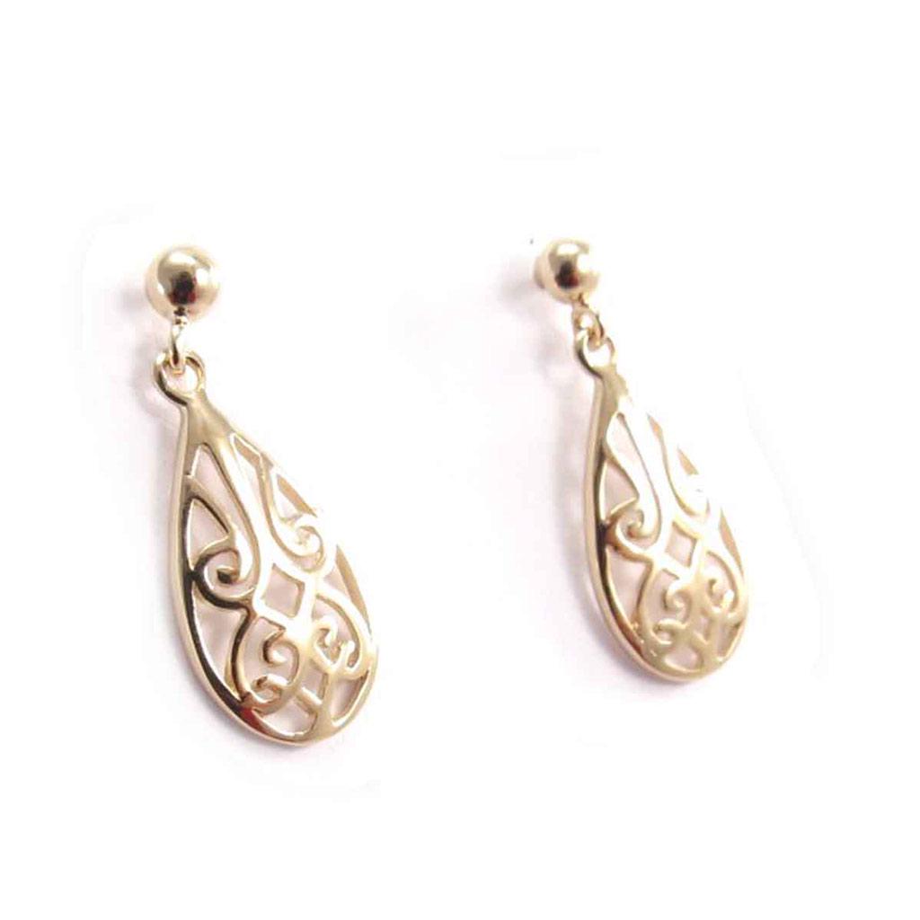 Les Trésors De Lily [E4010] - Позолоченные серьги «Кармен» - 24x10 мм