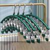10 Clips Stainless Steel Windproof Non-slip Drying Hanger Clothes Clip Socks Underwear Clothes Laundry Drying Hanger