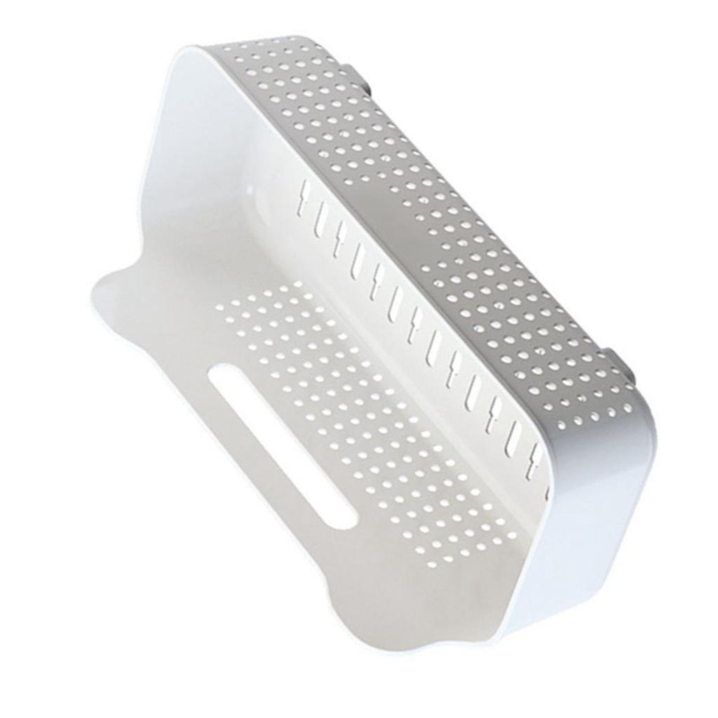 Wall Storage Basket Space Saving Rectangular Plastic Wall Mounted Basket Organizer for Bathroom