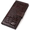 Stylish Wallet for Men Made of Genuine Leather with Crocodile Embossing CANPELLINI 21915 Brown