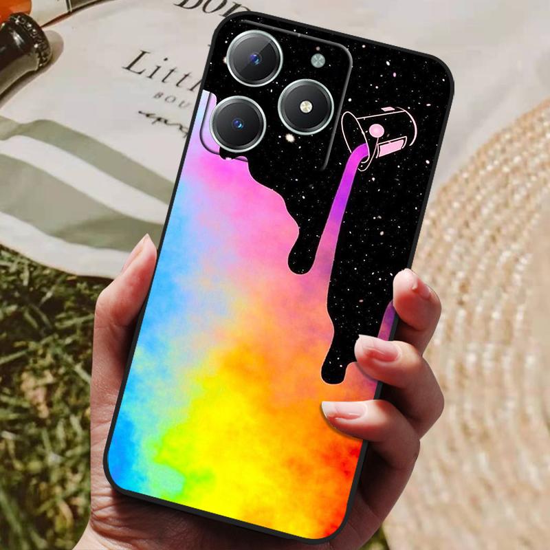 Чехол для Realme C61 Силиконовая задняя крышка Чехол для Realme C63 4G Модные ТПУ чехлы для телефона realme note60 4G Fundas Coque RealmeC61