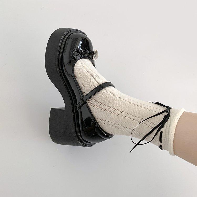 Черные туфли на толстом каблуке с толстой подошвой, женские летние туфли в стиле ретро с неглубоким носком, женские туфли Мэри Джейн, модные и удобные