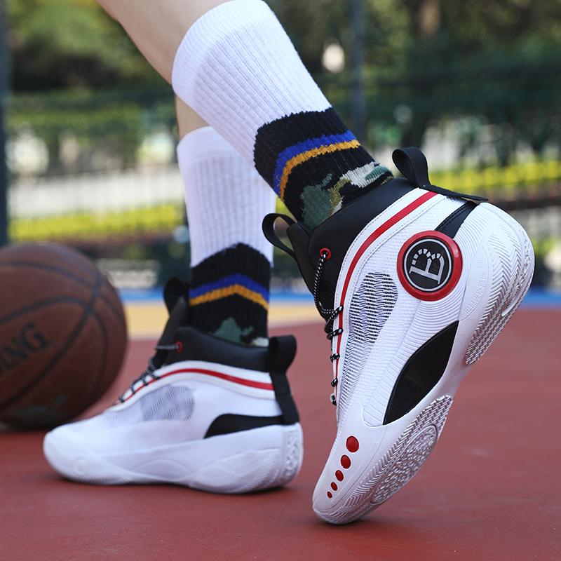 38-46 подростковые взрослые большие амортизирующие противоскользящие дышащие высокие баскетбольные кроссовки для повседневных видов спорта и тренировок по баскетболу