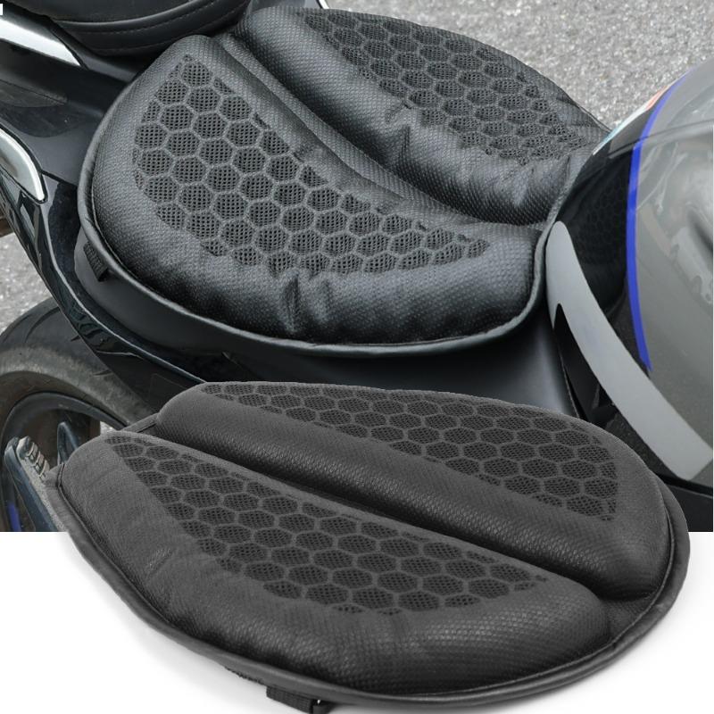 Motorcycle Seat Pad 3D Honeycomb Summer Heat Insulation Breathable Motorcycle Gel Cushion Modification Saddle Anti Shock Cushion