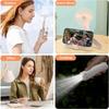 Portable Mini Handheld Fan Folding Hand Fan 2000mAh USB Rechargeable Portable Foldable Small Pocket Fan with Lighting and Stand