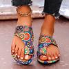 Мода 2025 Лето Шлепанцы женские с перемычкой между пальцами Модная печать Повседневные шлепанцы Женские Новые Большого размера Бестселлер Мягкая подошва Плоские шлепанцы