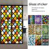 Ретро церковная витражная наклейка электростатическая матовая оконная пленка для конфиденциальности виниловые наклейки Европейский стиль домашний декор для ванной комнаты