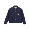 Solid Single-Breasted Loose Denim Jacket Men Outerwear Blue J30J321269-1AP