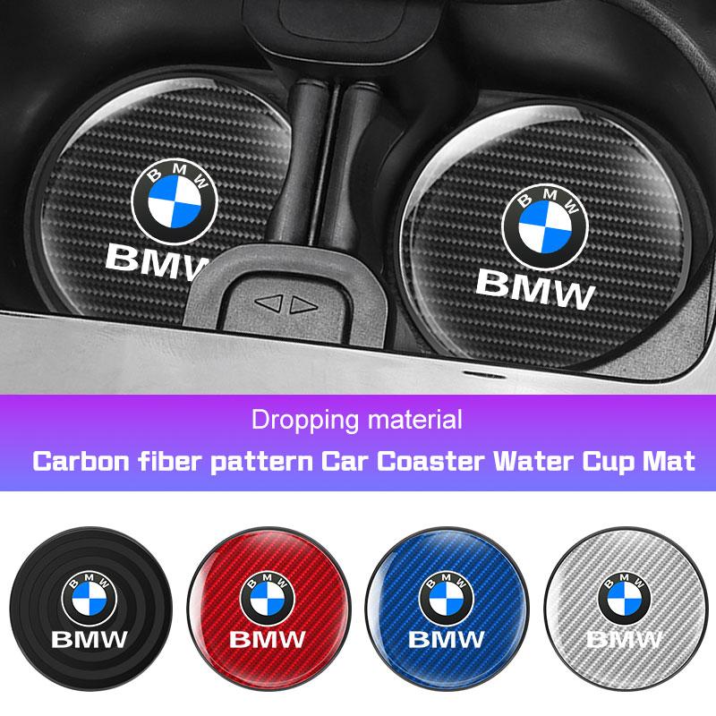 For BMW Series For BMW X1 X2 X3 X5 X4 X6 X7 1 3 5 6 7 Series E60 E90 E70 G20 G30 G70 Car Coaster Water Cup Holder Mat Non-slip Pad Accessories