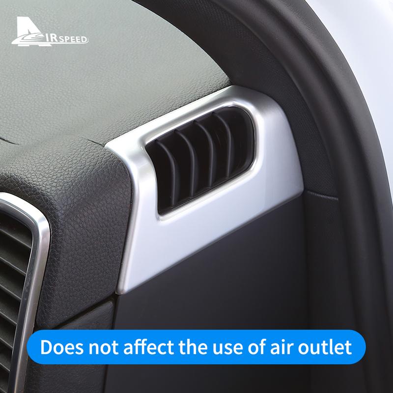 Chrome Abs Car Front Side AC Air Outlet Vent Trim Cover for Porsche Cayenne 2011- Decor Interior Auto Accessories