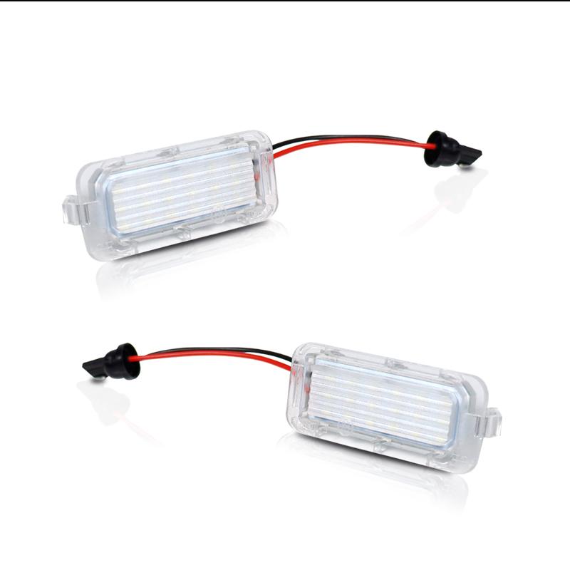 Error Free Car Xenon White LED License Plate Lights For Lincoln MKC For Ford Fusion Escape Explorer Fiesta Rear Number Lights