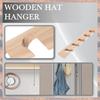 Тренд 2025 Деревянная вешалка для шляп для бейсболок Домашний декор Экономичный деревянный органайзер с полкой для демонстрации
