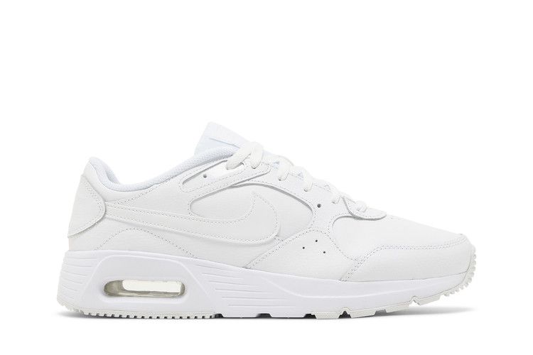 Мужские кроссовки Nike Air Max SC Кожаные Тройной белый Белый/Белый/Белый