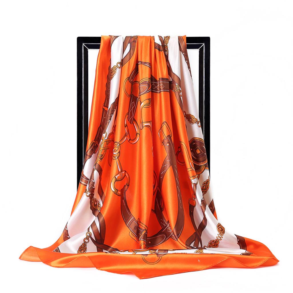 Vogue Foulard Satin Square Silk Scarf Scarfs High Quality 1PC 90*90cm Shawl Scarves Elegant Popular Women