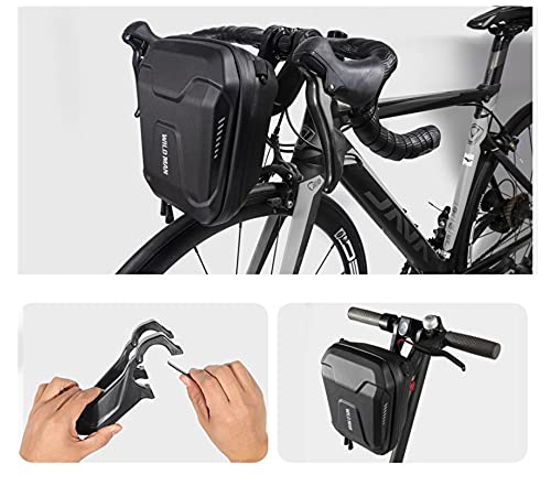WILD MAN Quick Release 3L Hard Shell Rainproof Scooter Storage Bag for Kick Scooters, Folding Bikes, Kickboards, and MTBs (E8)
