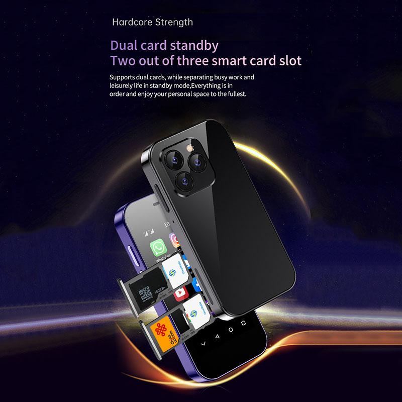 Soyes Маленький смартфон XS14 PRO 4G 3,0-дюймовый четырехъядерный процессор Android 9.0 2 ГБ/3 ГБ ПЗУ 16 ГБ/32 ГБ/64 ГБ 2600 мАч Face ID Type C OTG мобильный телефон с двумя SIM-картами