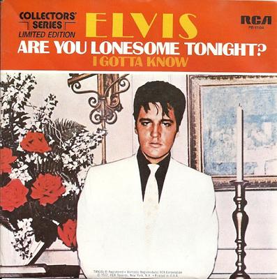 7-дюймовая пластинка ELVIS PRESLEY - Are You Lonesome Tonight? PB11104 RCA 1977 США Поп Б/у