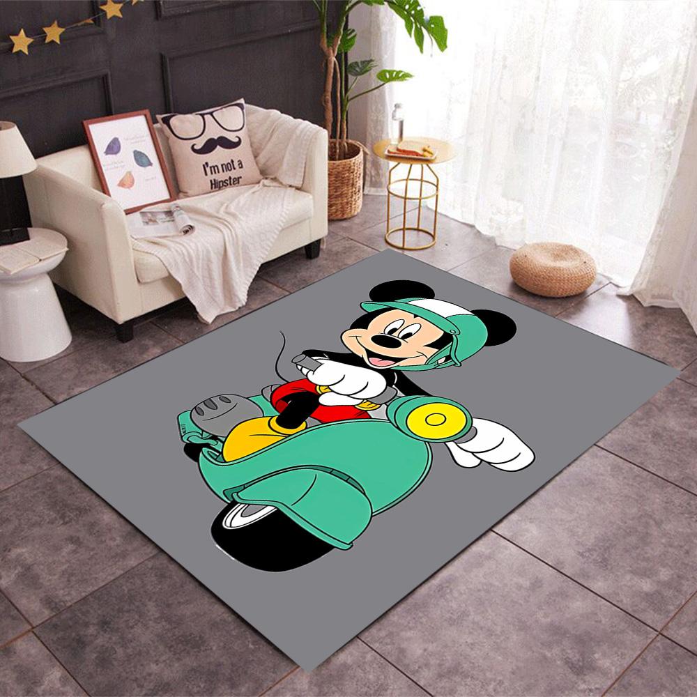 Mickey Mouse Castle Fantasy Area Rug Suitable for Hallway Kitchen Game Room Entryway Antislip Carpet Anime Office Decor Gift for Festivals