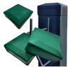 External end cap for profile, cap, roof, 100x100, 20 PCS, GREEN