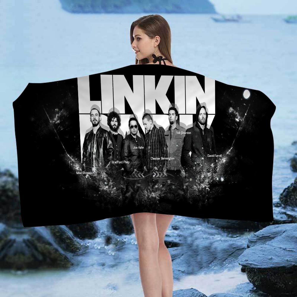 L-Linkin P-Park Пляжное полотенце Цветные банные полотенца Для девочки Микрофибра Быстросохнущие Свободное от песка Пляж Йога Спа Тренажерный зал Бассейн