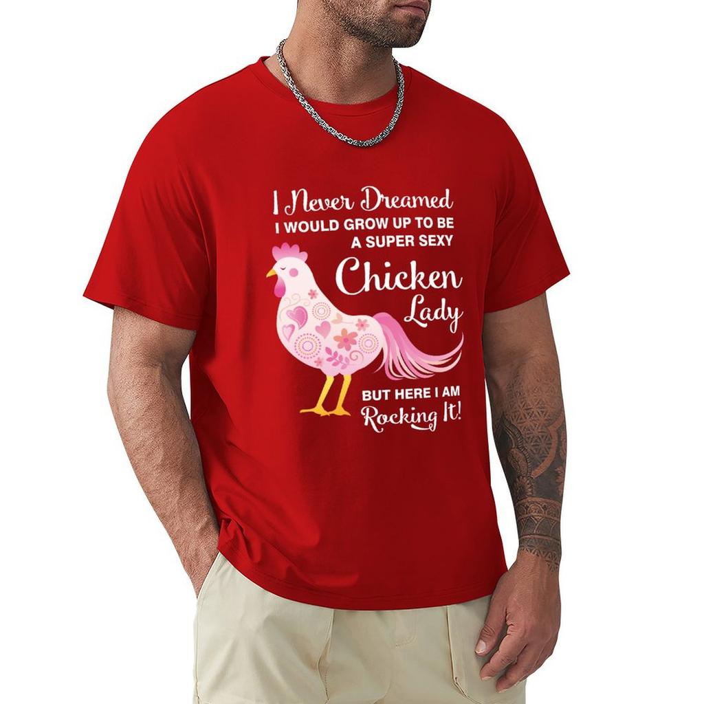 Funny Super Sexy Chicken Lady Heart Flower Art Gift T-Shirt Cheap Stuff Men'S T-Shirt