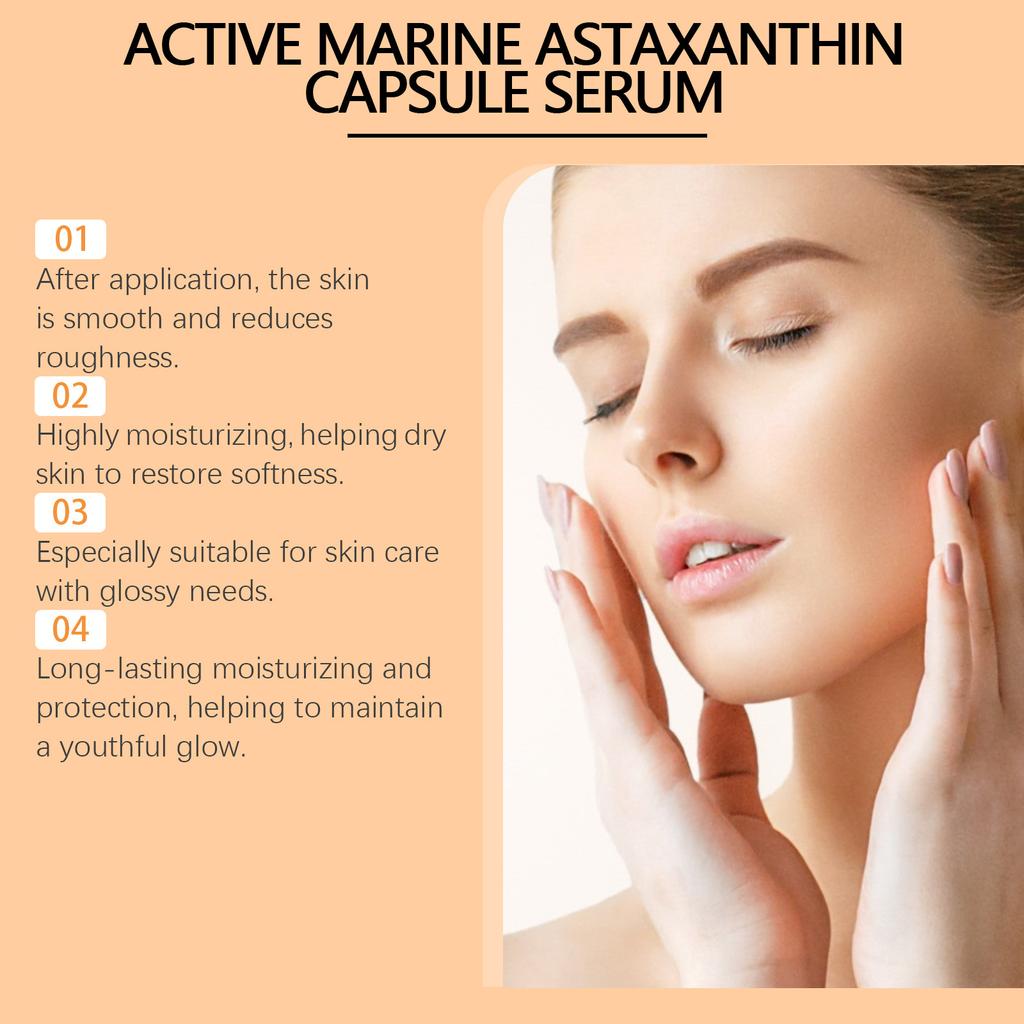 Коллаген Астаксантин Сыворотка для лица Осветляющая темные пятна Пигментация Антивозрастная Осветляющая Омоложение Увлажняющая Эссенция для ухода за кожей