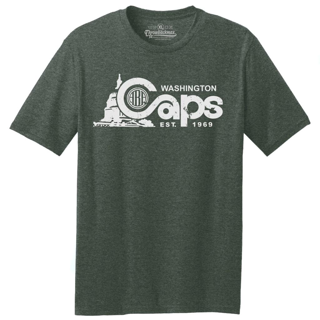 Футболка с логотипом Washington Caps 1969 ABA - Зеленый меланж