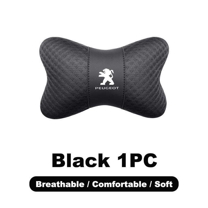 Car Headrest Pillow Set Car Lumbar Waist Support Seat Neck Protective Cushion For Peugeot 408 4008 308 3008 Rifter 5008 2008 RCZ