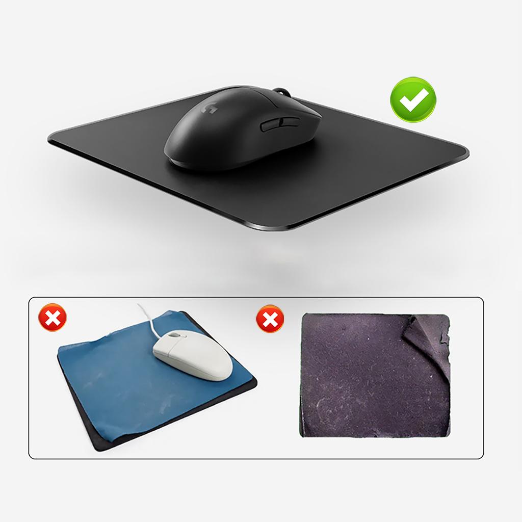 Small Mouse Pad Polycarbonate Hard Mouse Pads for Bed Sofa  Compact Portable Mousepad for Business Trip