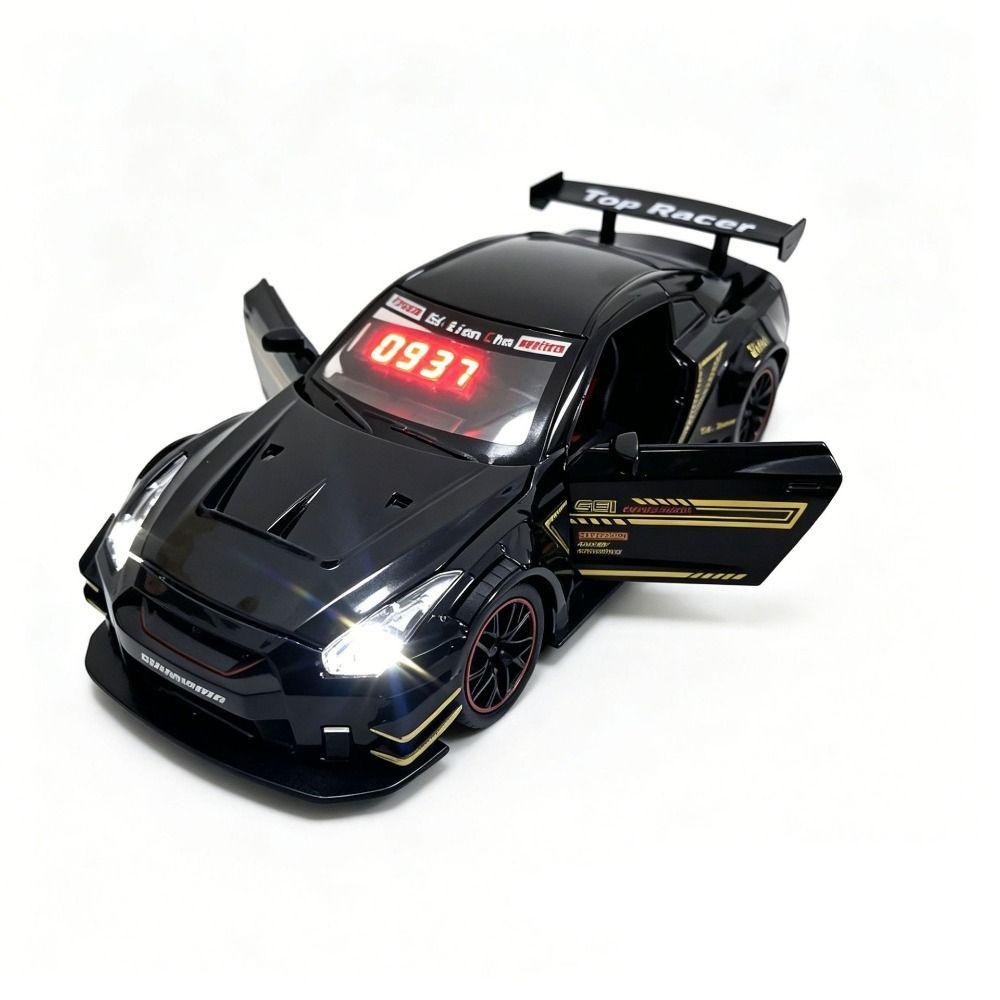 Zinc Zinc Alloy Body Hypercar Alarm Clock LED Display Car Model Clock Supercar Alarm Clock Home Decor