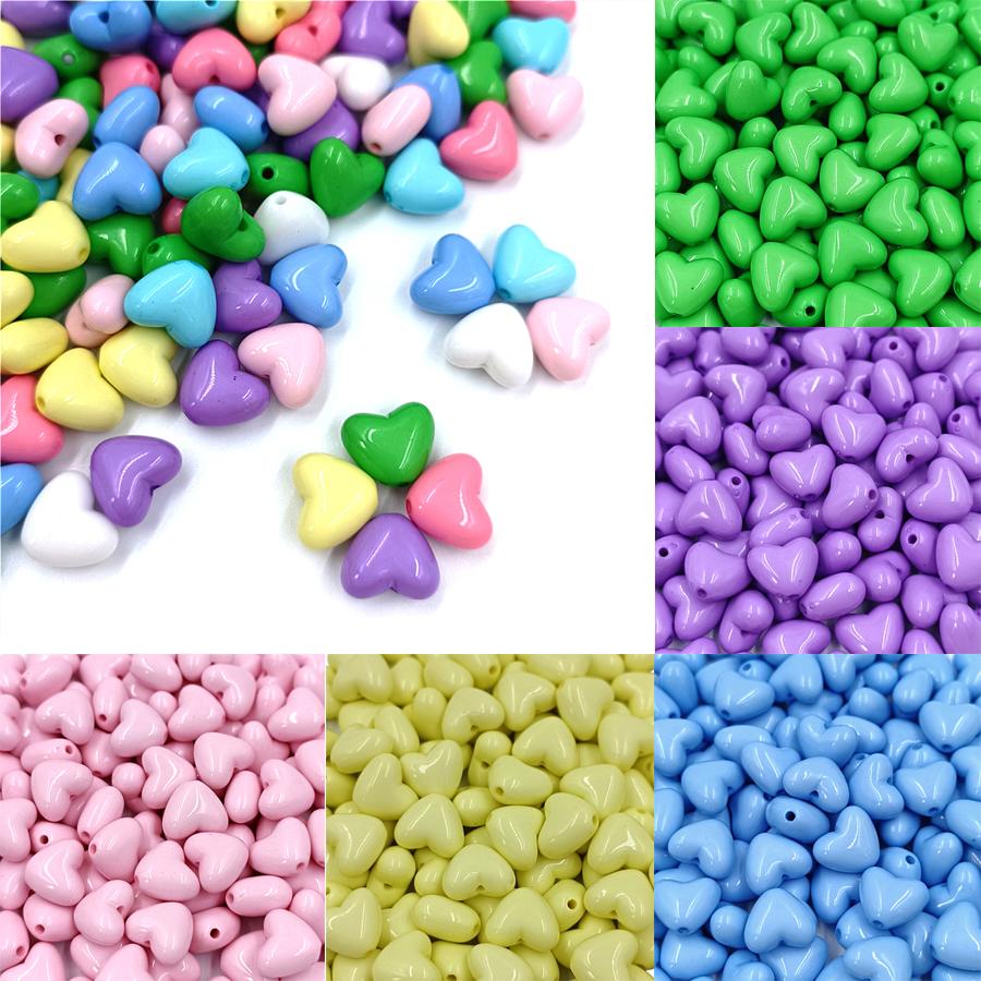 Творческие бусины в форме сердца, браслет, ожерелье, аксессуары, акриловые украшения, фурнитура, 20 шт., свободные бусины, подвески, сделай сам, конфетный цвет для изготовления ювелирных изделий