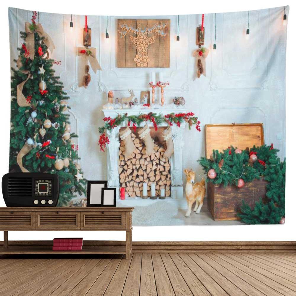 Домашний декор Рождественский настенный гобелен Гостиная Спальня Общежитие Домашний декор С Рождеством