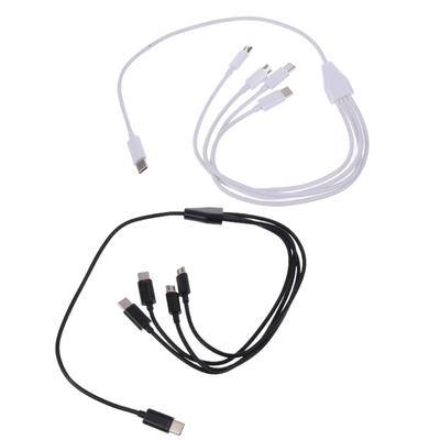 Кабель для зарядки USB C 4-в-1 на несколько разъемов USB C на Micro USB + Type C Универсальный зарядный кабель для телефона, нескольких устройств