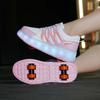 LED Racing Roller Skating Women's Roller Skate Shoes with Wheels 4 Detachable Wheels Speed Skates for Girl Sneaker with Wheels