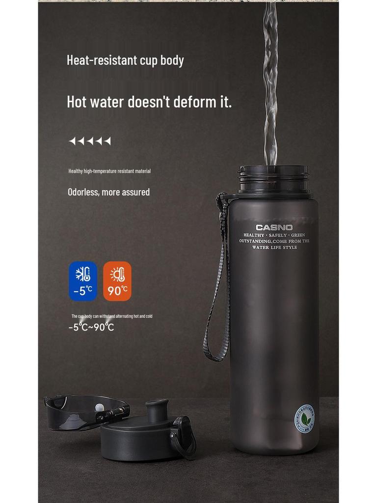 Casino Student Portable Sports Water Bottle with Bullet Cover – Frosted, Large Capacity, Outdoor & Direct Drinking Design.