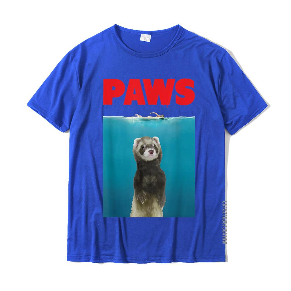 Paws Ferret Funny TShirt Parody Ferret Lover Gifts Fitness Tight Tops Tees For Men New Coming Cotton Top TShirts Print