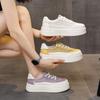 2025 New Thick-soled White Shoes Women's Mesh Breathable Casual Shoes Women's Shoes Popular Women's Shoes German Training Shoes Summer Board Shoes