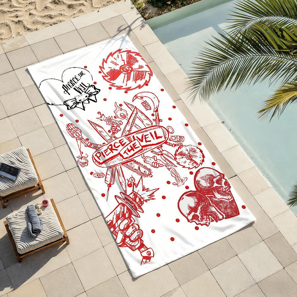 Rock band P-Pierce The V-Veil Towel Drying Bath Towel Applicable To Light Swimming Camping Yoga Beach Out