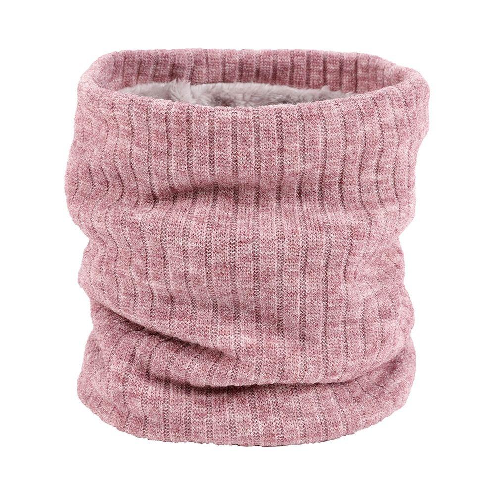 Windproof Knitted Neck Warmer Winter Neck Gaiter Fleece Lined Scarf Circle Loop Scarves