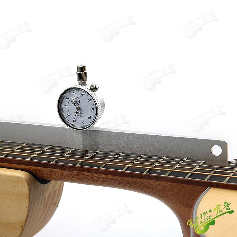 Guitar Neck Curvature Measurement Dial Indicator Bakelite Guitar Fingerboard Measuring Flat Ruler Reset Calibration Instrument R