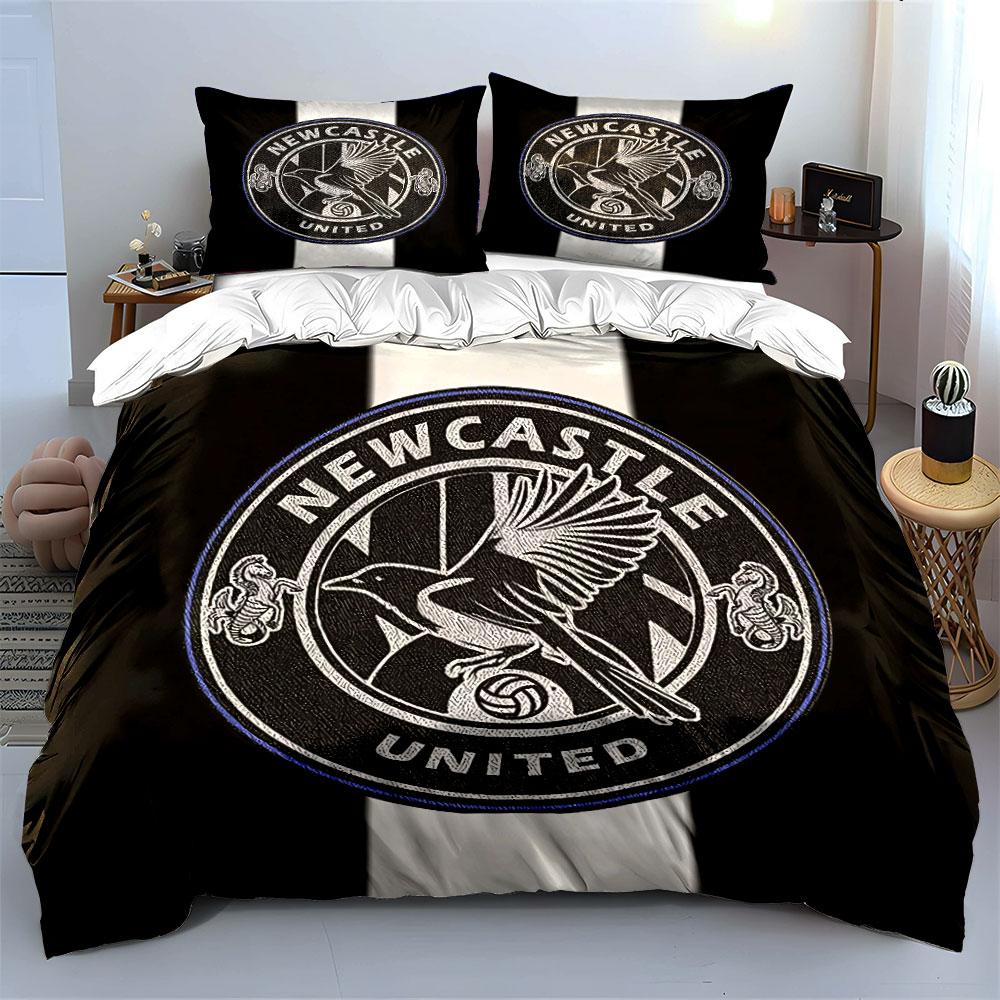 Newcastle United 3-Piece Set Bedding Duvet Cover Set Duvet Cover Pillowcases  (1 * Duvet Cover 2 * Pillowcases, without duvet insert)