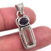 Натуральный Зеленый Аметист, Аметист 925 Пробы Цельное Стерлинговое Серебро Кулон 1,25" t9e14
