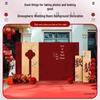 Rural Chinese Wedding Double Happiness KT Board, Outdoor Photo Backdrop for Marriage Reception