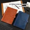 A5 Student Leather Loose-leaf Notebook, Work Notepad, Lined/grid/blank Pages, Business Meeting Record Book, Diary, Subject Notes