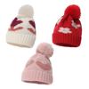 Children's Winter Knit Hat with Snowflake /Flower/Heart Pattern, Cosy Acrylic Knitted Headwear for Christmas Festivities