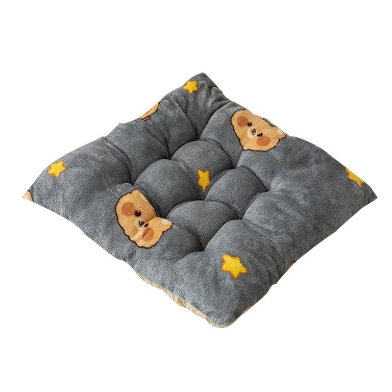 1PC Plush Thickened Chair Pad 40x40cm Square Non-slip Seat Cushion for Home&Office Butt Pad Back Cushion