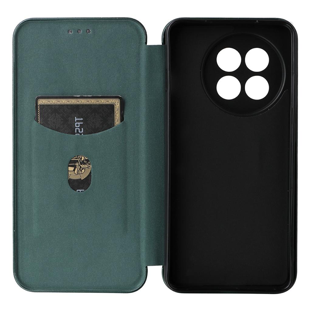 Чехол для OnePlus Ace 5 Pro 5G с текстурой углеродного волокна, противоударный, из ПУ кожи, чехол для телефона